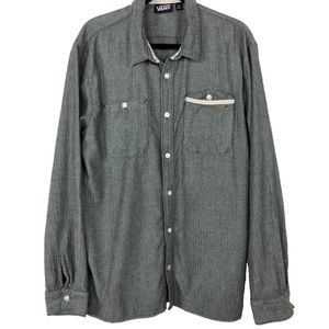 VANS Men’s Button Up Pocket Long Sleeve Shirt